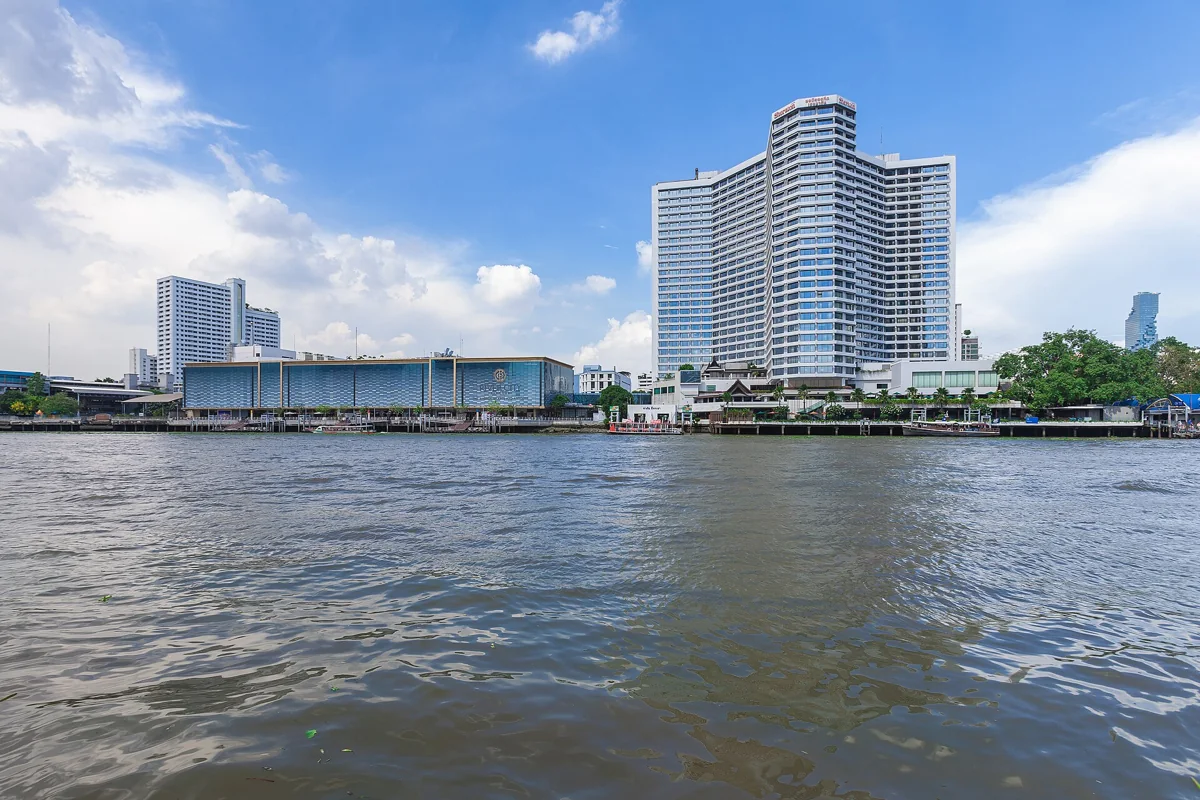 River City Bangkok and neighbouring riverside buildings seen across the Chao Phraya
